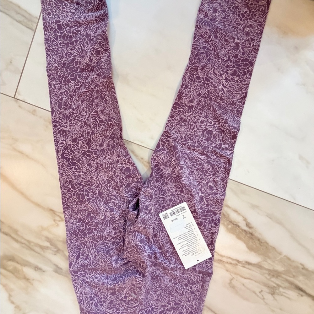 lululemon athletica Purple Floral Leggings